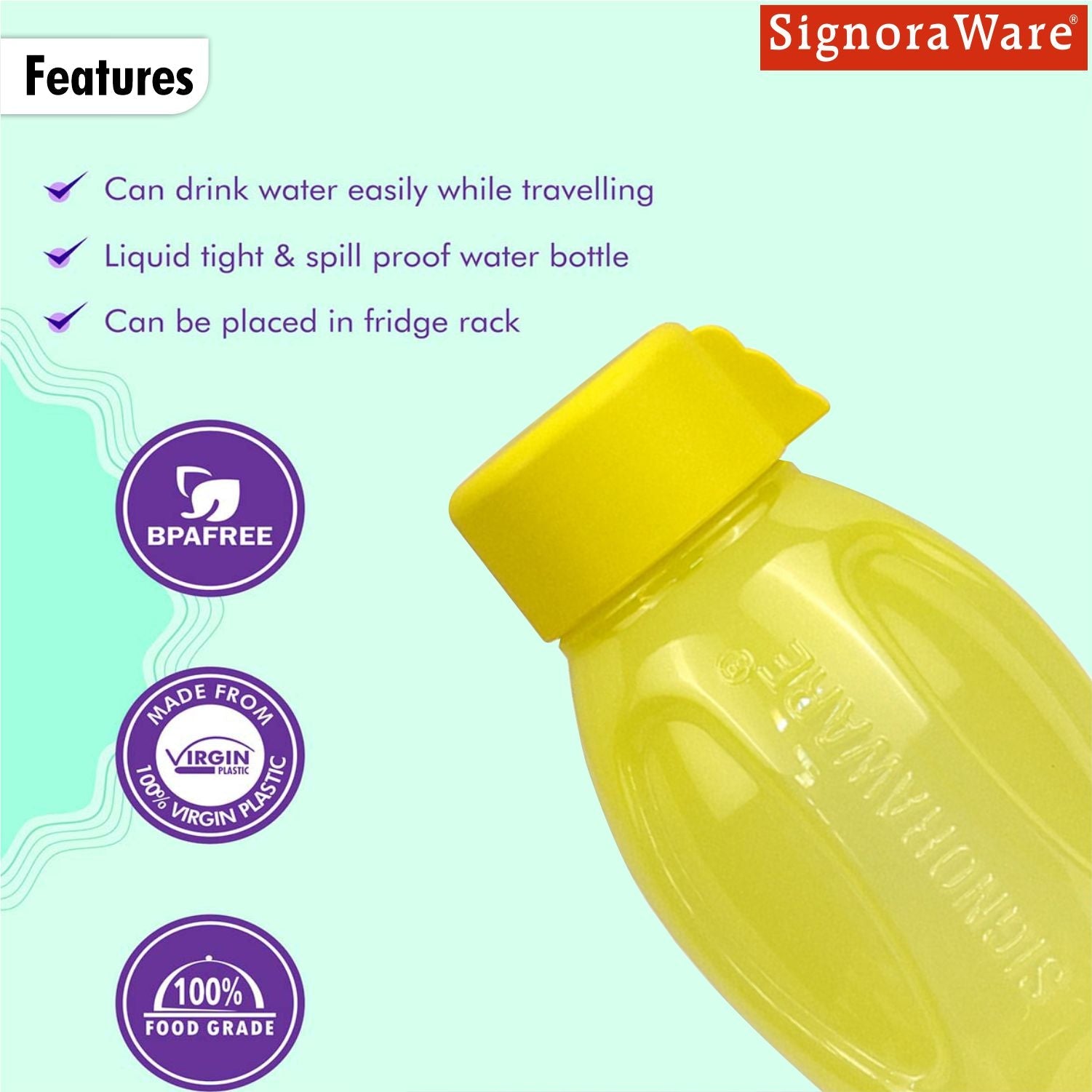 Aqua Drop Water Bottle 1 Ltr.