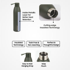Laguna Coloured Vacuum Insulated Stainless Steel Water Bottle 500 ml