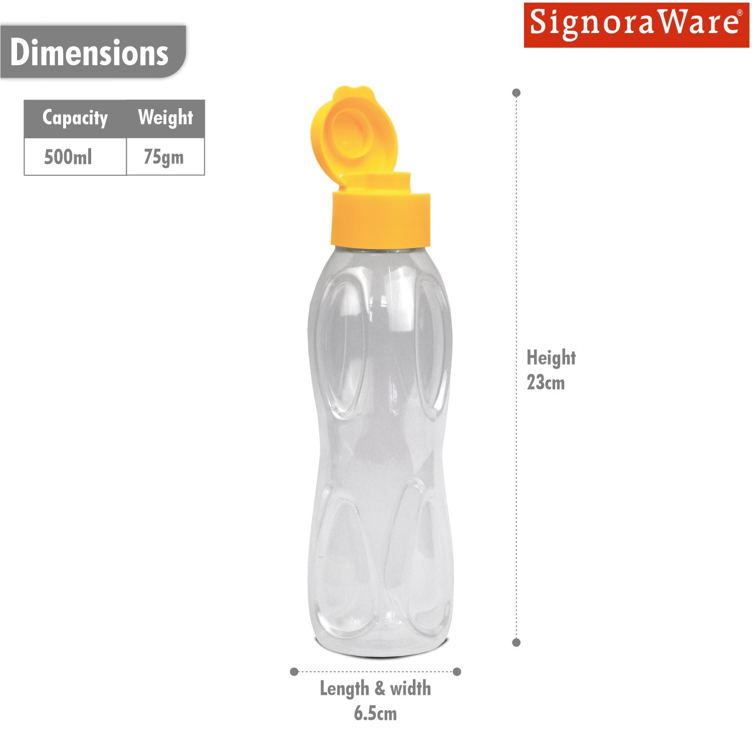 Fliptop Aqua Drop Water Bottle 500 ml.