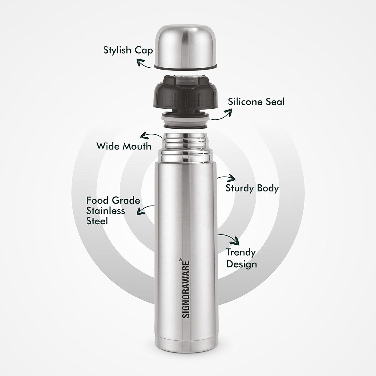 Bullet Vacuum Steel Bottle 500 ml (Bag)