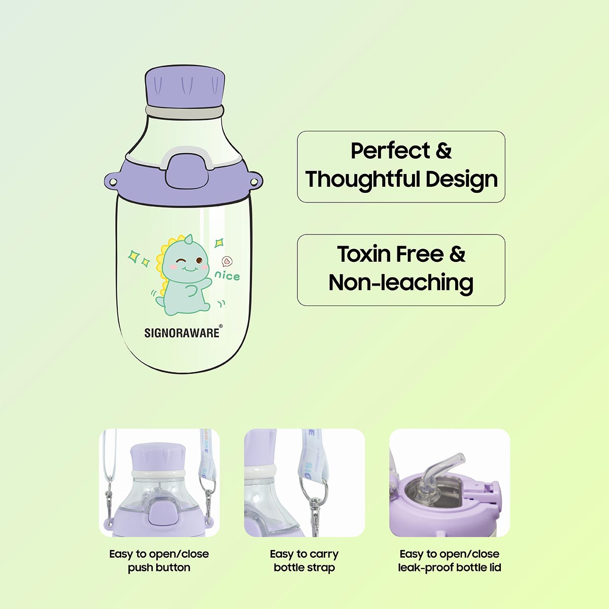 Dovey Kids Plastic Water Bottle 450 ml