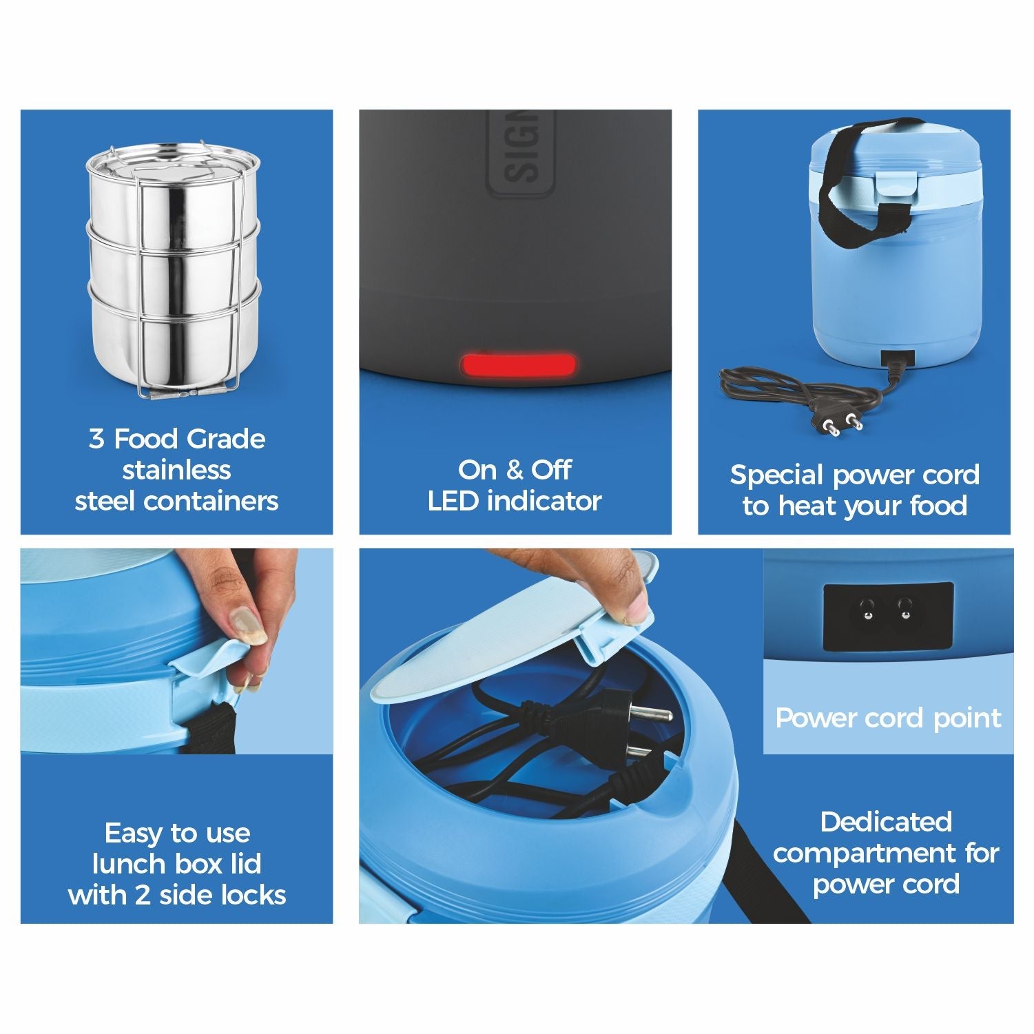 E-Hot Electric Lunch Box ( 3 Tier)