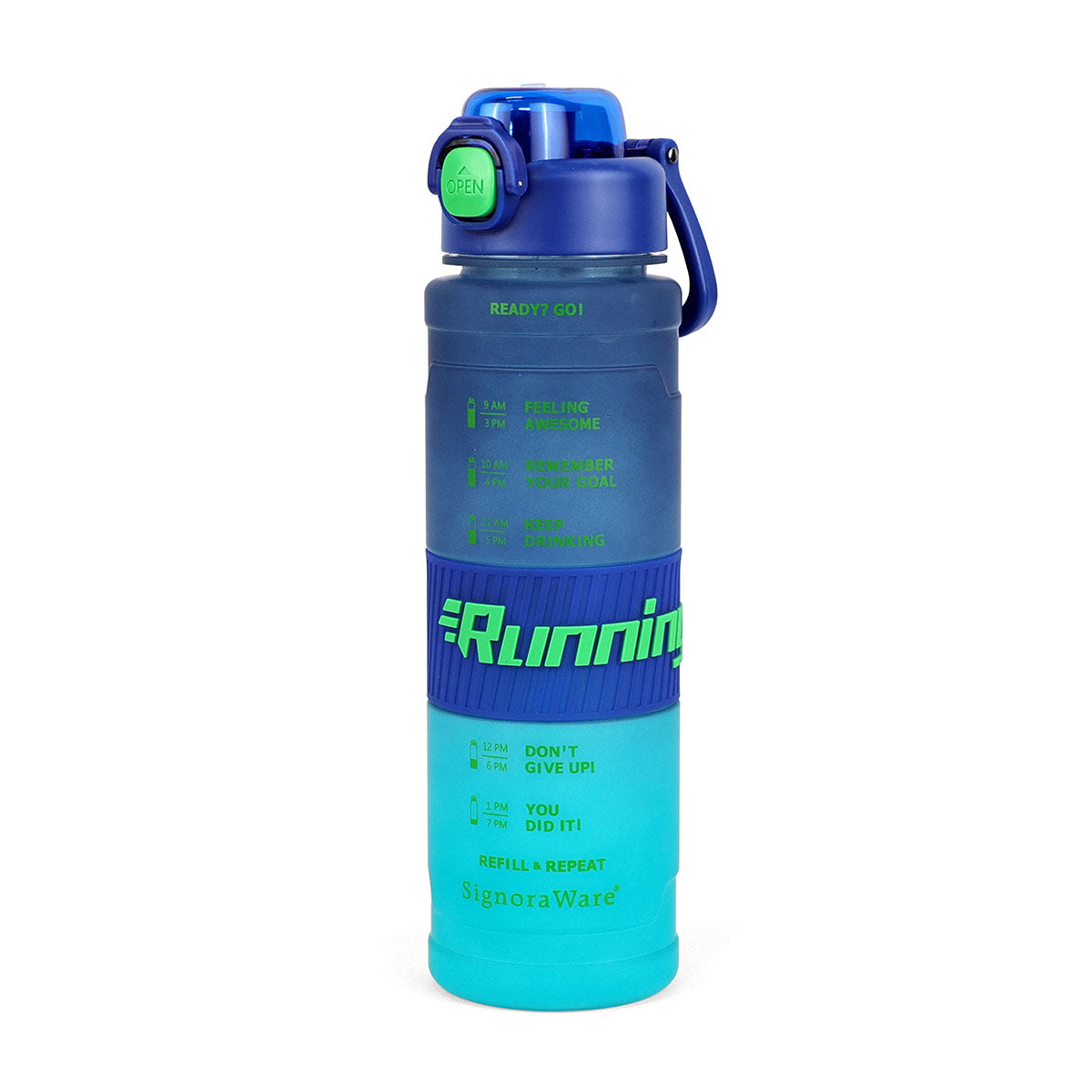 Clear Aqua Plastic Water Bottle 1100 ml