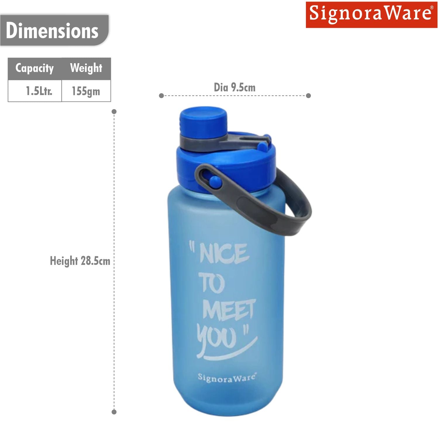 Aqua Bloom Plastic Water Bottle 1500ml