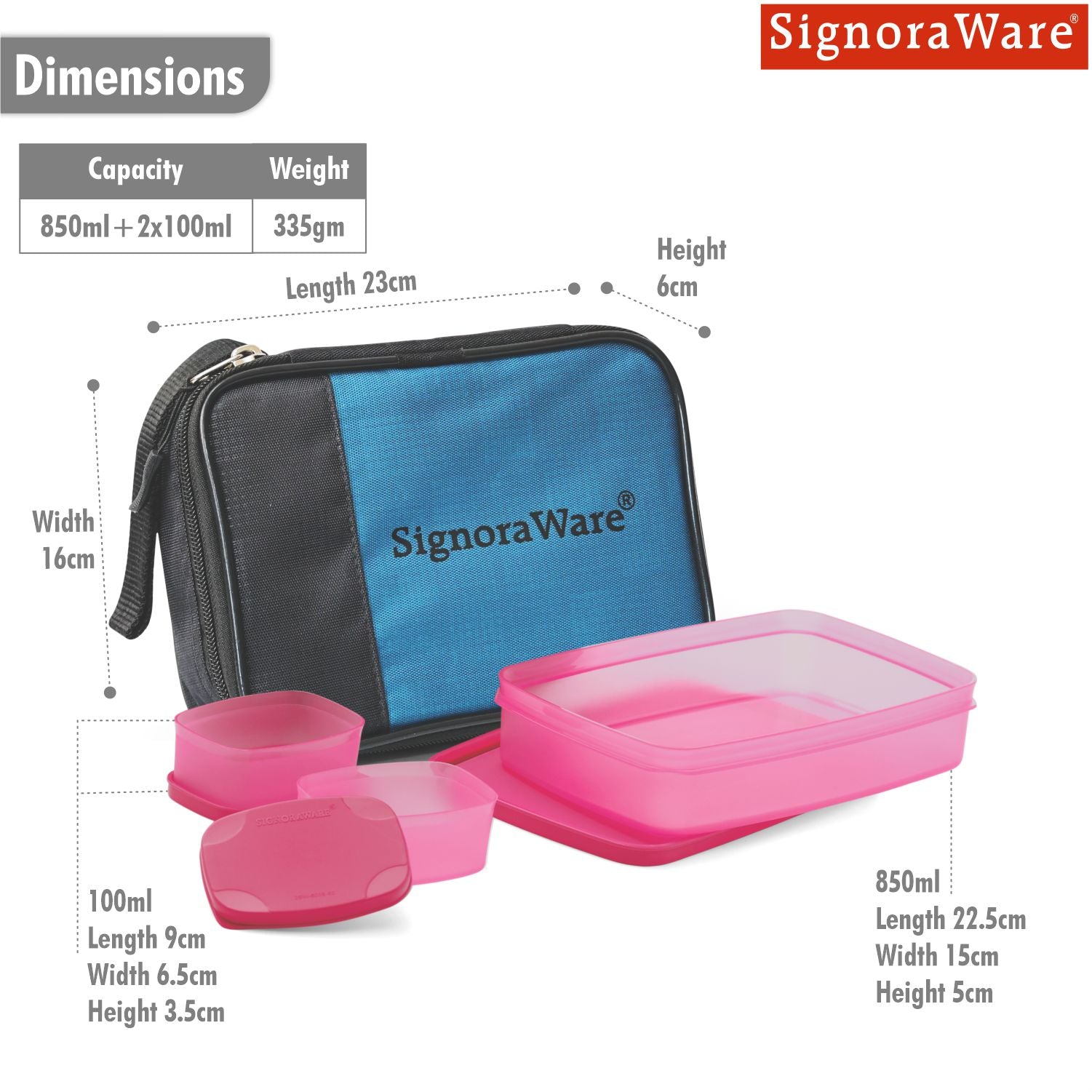 Compact Lunch Box With Bag