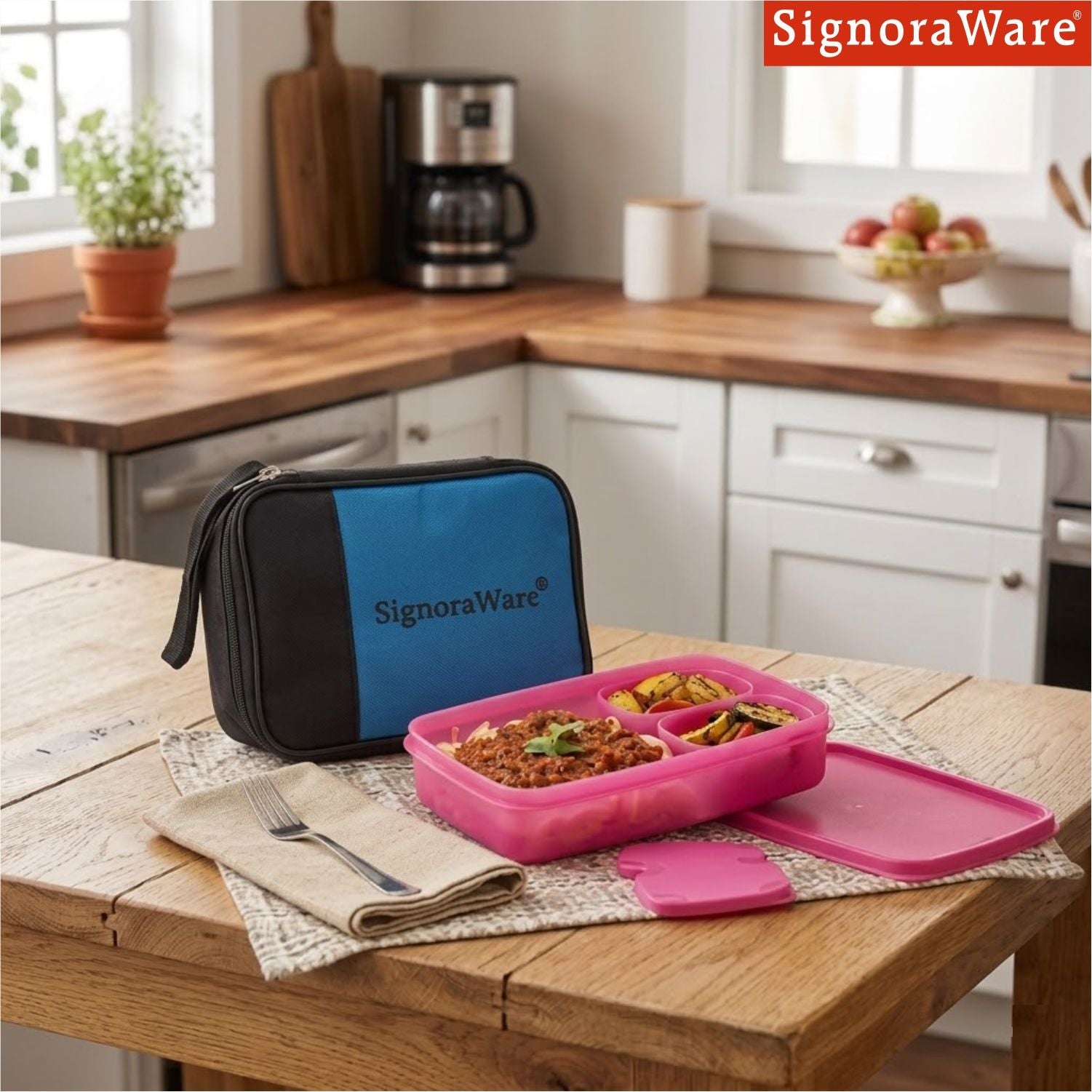 Compact Lunch Box With Bag
