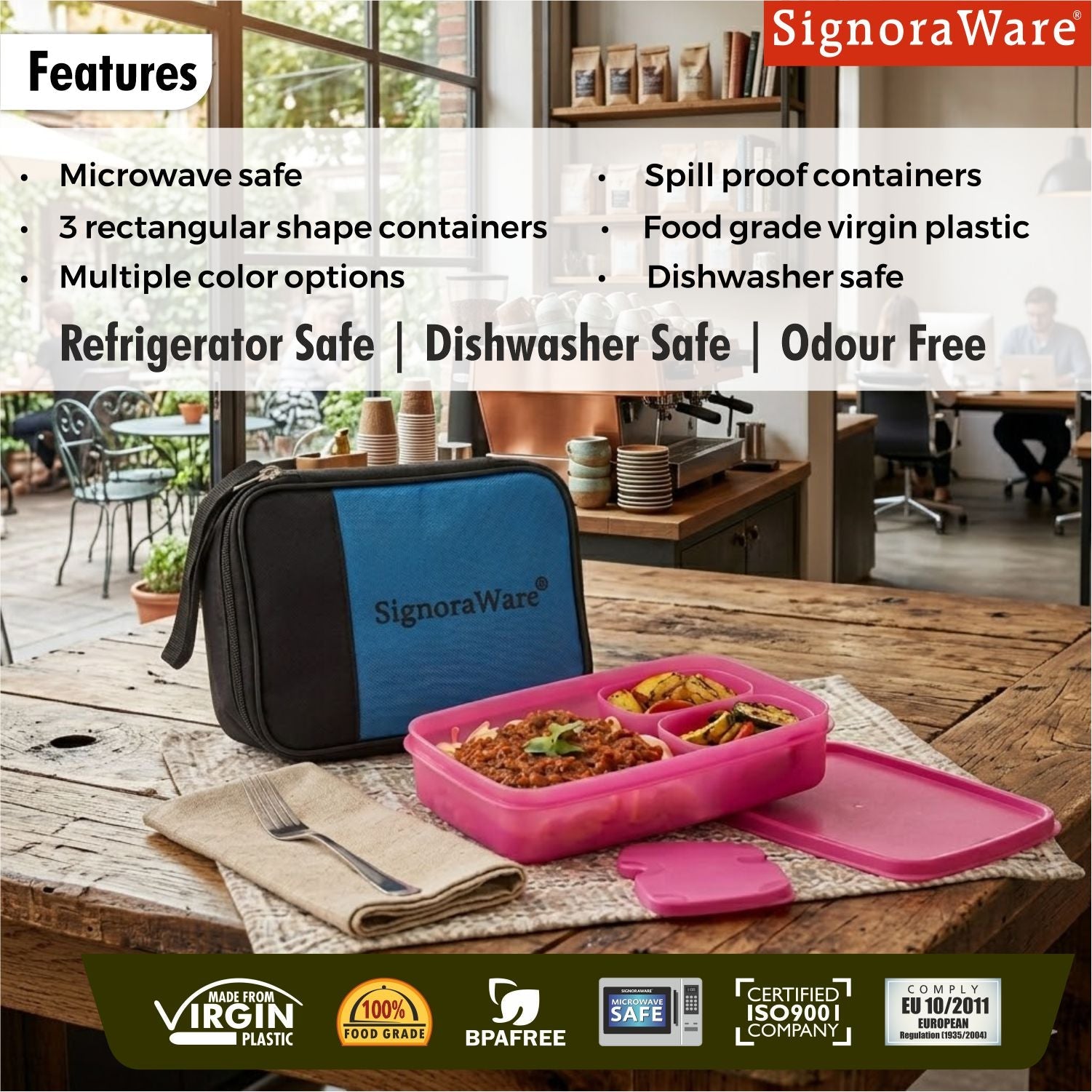 Compact Lunch Box With Bag