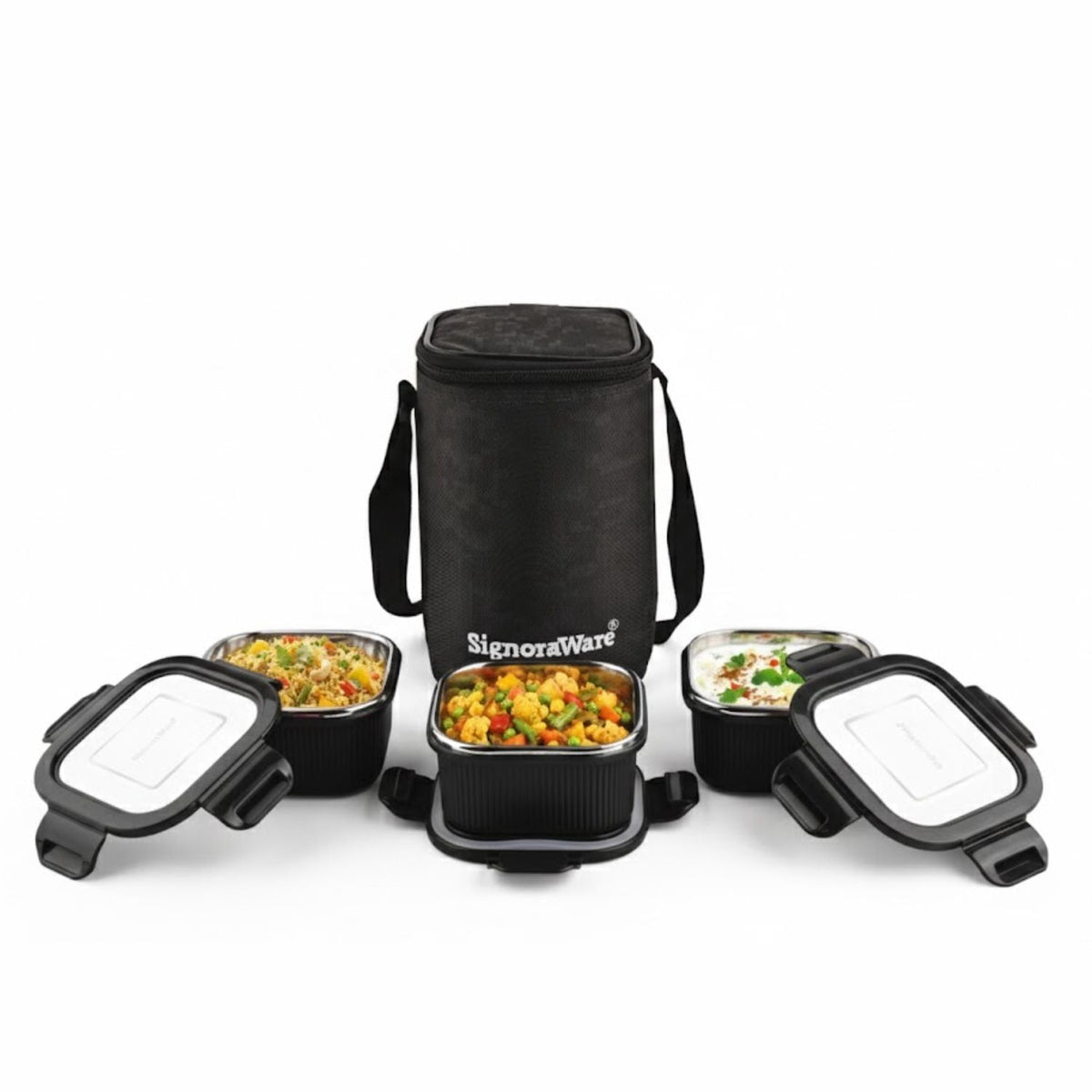 Box Bite Microsafe Stainless Steel Lunch Box Square