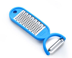 2 in 1 Grater cum Peeler | Citrus Zester & Cheese Grater — Parmesan Cheese Lemon, Ginger, Garlic, Nutmeg, Chocolate, Vegetables, Fruits - Razor-Sharp Stainless Steel Blade, Wide, Dishwasher Safe