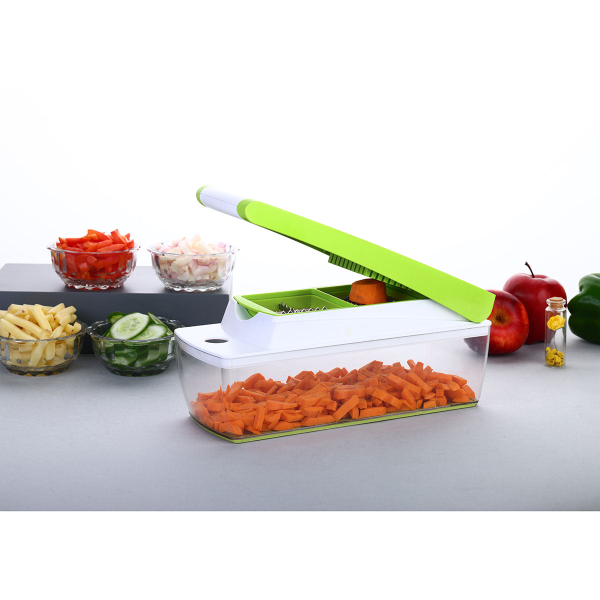 14 in 1 Multi-Purpose Vegetable and Fruit Chopper, Fruit Grater, Slicer Dicer, Chipper, Peeler | Hand Chopper, Cutter | Best Kitchen Tool Accessories