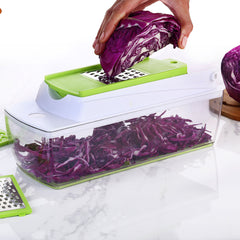 14 in 1 Multi-Purpose Vegetable and Fruit Chopper, Fruit Grater, Slicer Dicer, Chipper, Peeler | Hand Chopper, Cutter | Best Kitchen Tool Accessories