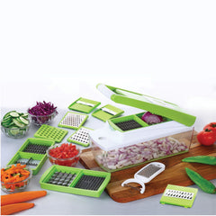14 in 1 Multi-Purpose Vegetable and Fruit Chopper, Fruit Grater, Slicer Dicer, Chipper, Peeler | Hand Chopper, Cutter | Best Kitchen Tool Accessories