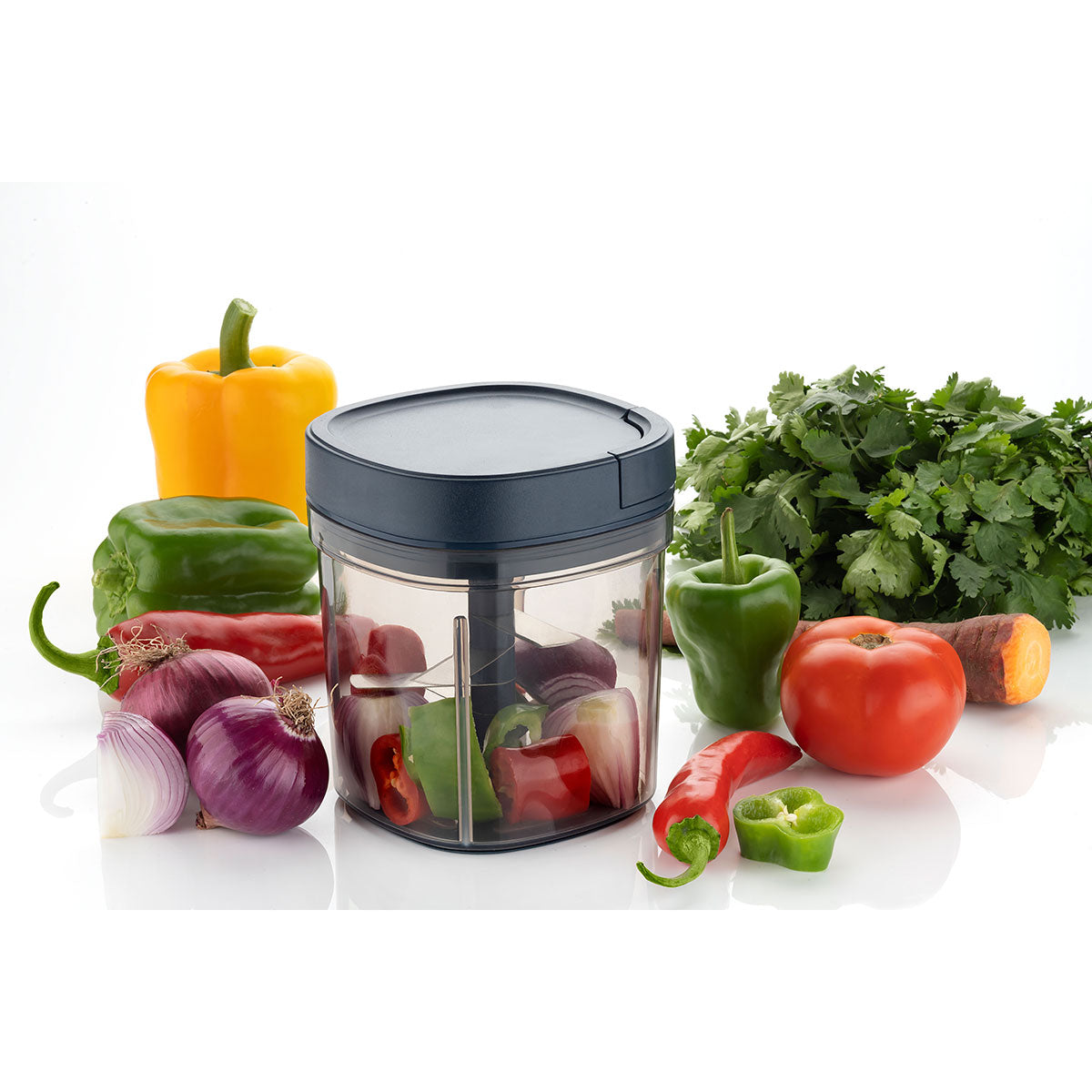 Food Master Chopper Square with 6 Blades (900 ml)