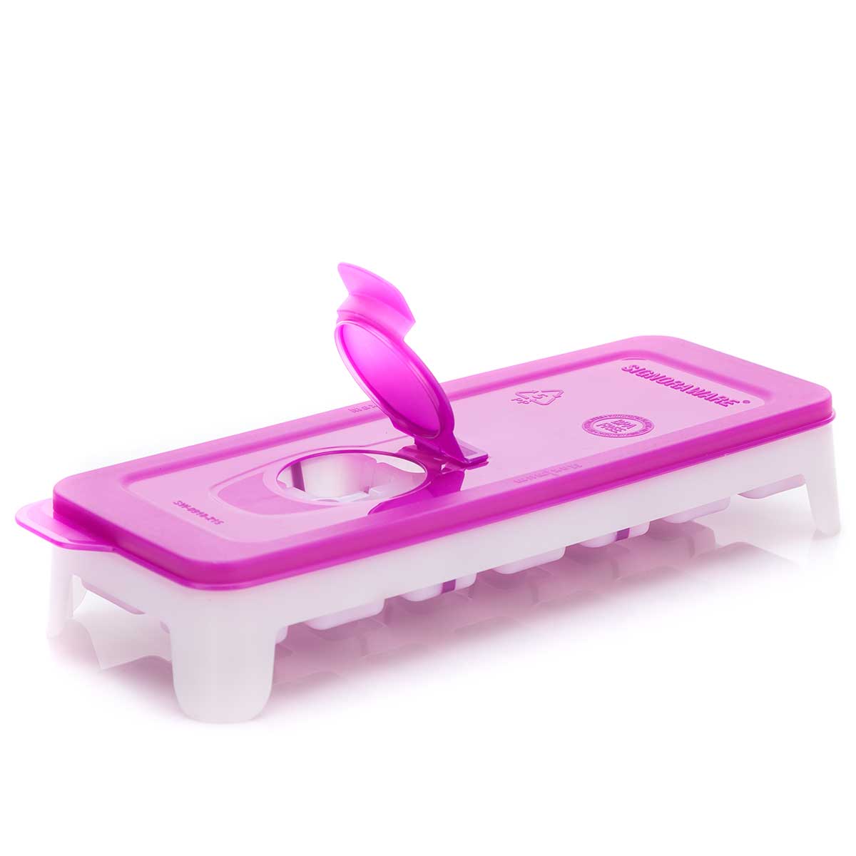 Ice Tray with Silicon | Ice Cube Trays , Easy-Release TPE & Flexible 14-Ice Cube Trays with Spill-Resistant Removable Lid, for Cocktail, Freezer, Stackable Ice Trays with Covers