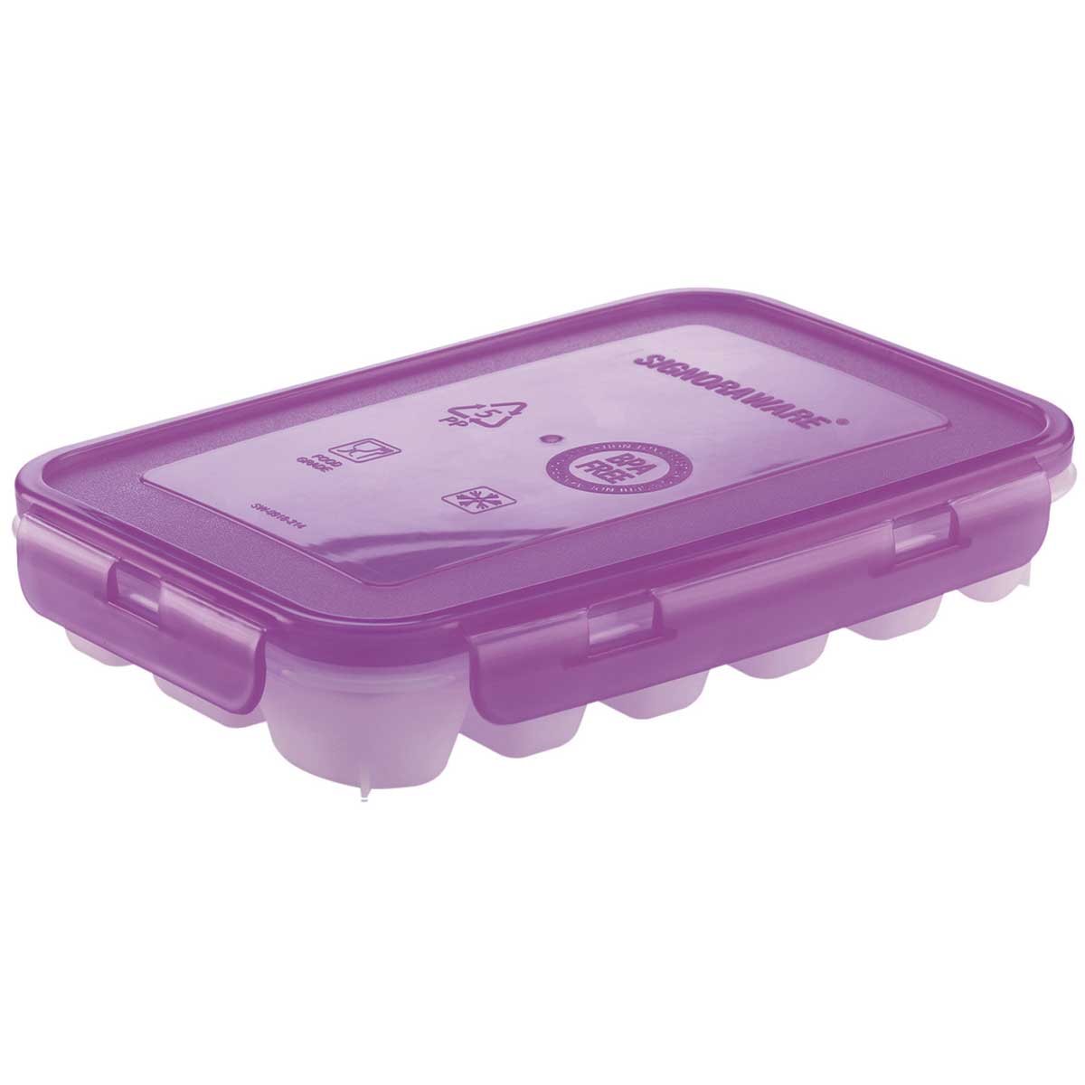 Ice Tray (18 Pcs.) | Ice Cube Trays with Airtight Locking Lids | Flexible 18-Ice Cube Trays with Spill-Resistant Removable Lid, for Cocktail, Freezer, Stackable Ice Trays with Covers