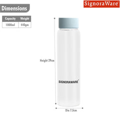 Cool Stream Borosilicate Glass Bottle 1000ml