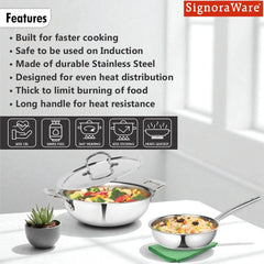 ArtistaTriPly(Kadhai 24cm, Lid 24cm, Frypan 22cm)