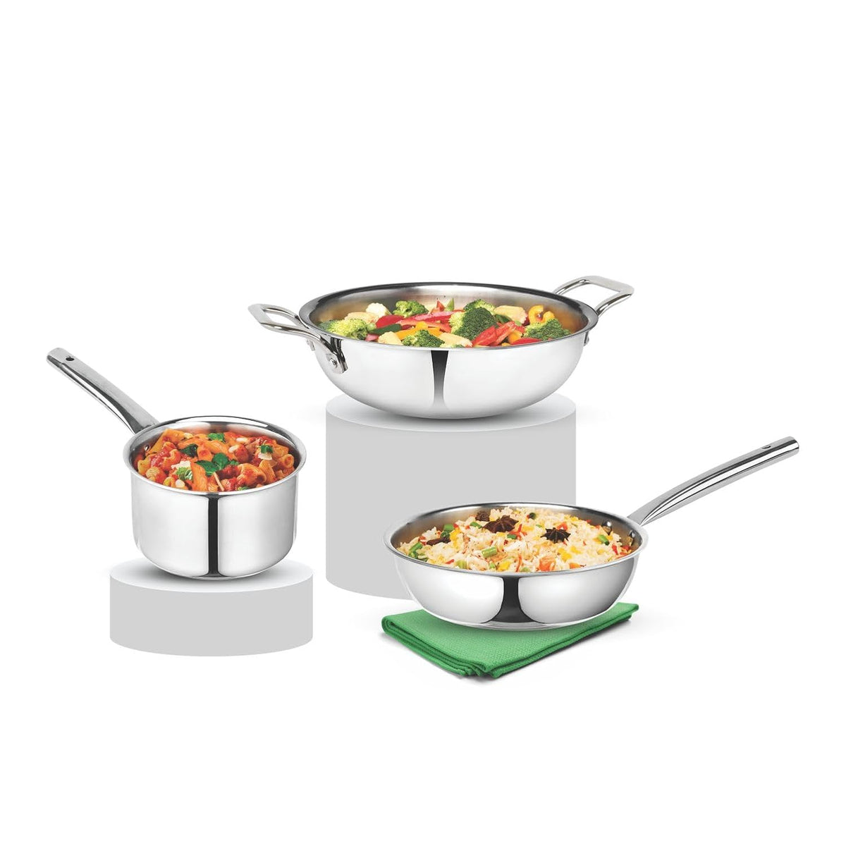 Artista Triply (Kadhai 22cm, Frypan 22cm, Saucepan 14cm)