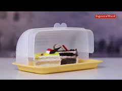 Bread Box / Bread Server | Dual Use Bread Holder/ Plastic Fruit Storage Container - 2 in 1 Bread Bin- Loaf Cake Keeper/Baked Goods -Keeps Bread Fresh