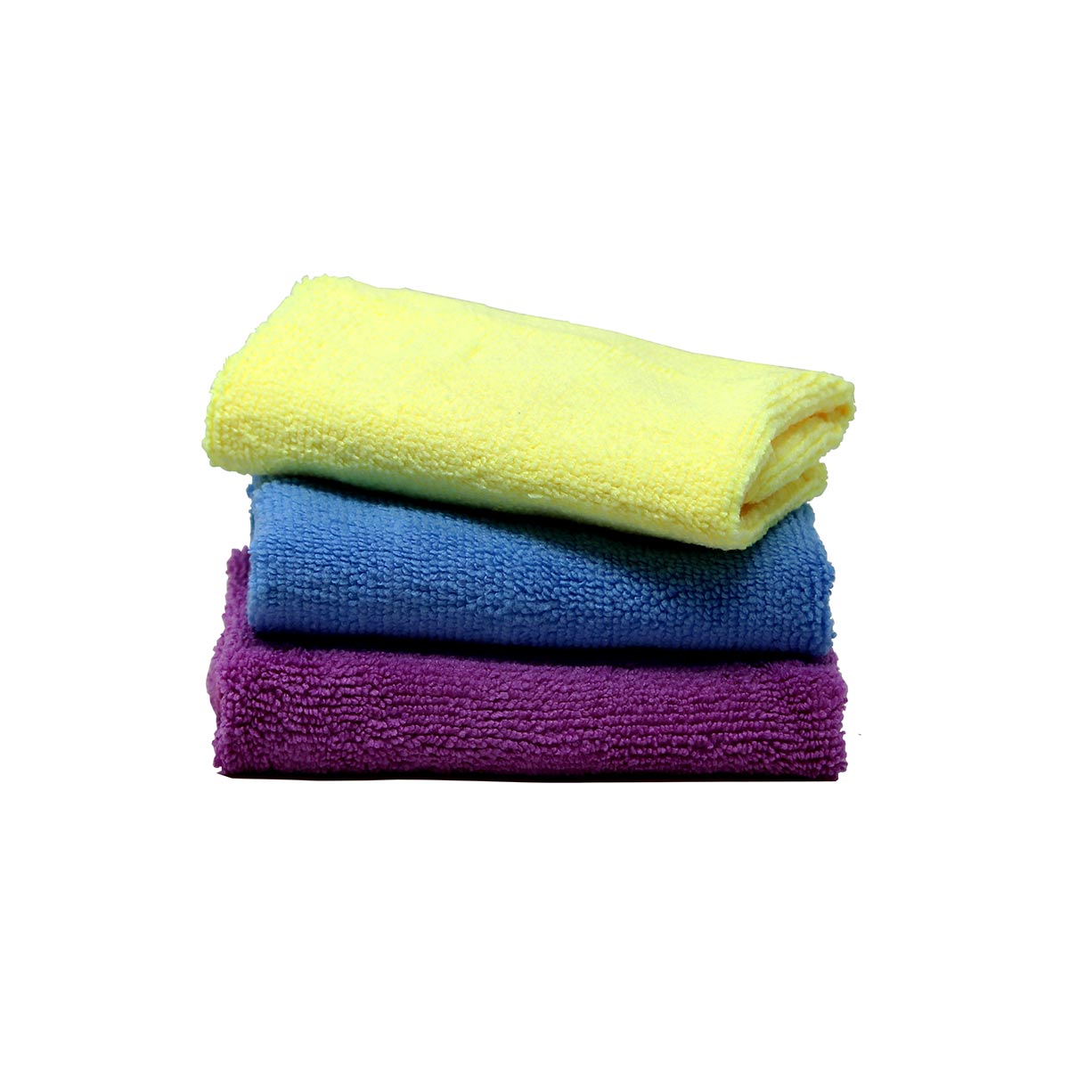 Glowmax Cleaning Towel 288 GSM Set/3 (Multicolour) | Microfiber Cloth | Highly Absorbent | Lint & Streak Free