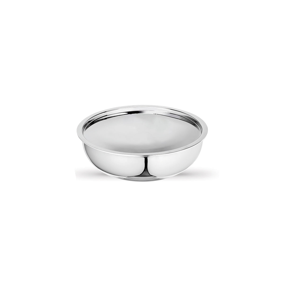 Artista Triply Stainless Steel Shallow Tasla with Lid| Silver (Induction and Gas Stove Friendly), 18cm, 1200ml