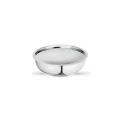 Artista Triply Stainless Steel Shallow Tasla with Lid| Silver (Induction and Gas Stove Friendly), 18cm, 1200ml