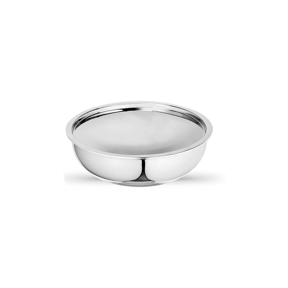 Artista Triply Stainless Steel Shallow Tasla with Lid| Silver (Induction and Gas Stove Friendly), 20cm, 1600ml