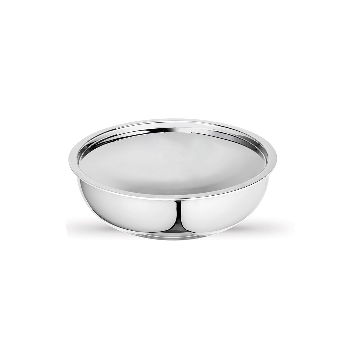 Artista Triply Stainless Steel Shallow Tasla with Lid| Silver (Induction and Gas Stove Friendly), 22cm, 2100ml