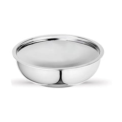 Artista Triply Stainless Steel Shallow Tasla with Lid| Silver (Induction and Gas Stove Friendly), 26cm, 4000ml