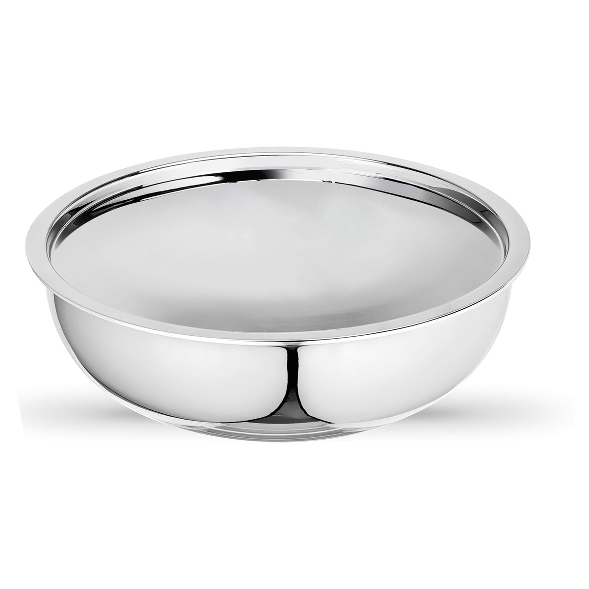Artista Triply Stainless Steel Shallow Tasla with Lid| Silver (Induction and Gas Stove Friendly), 28cm, 4600ml