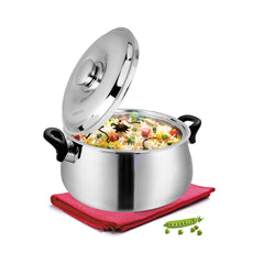 Hot Delight Casserole with Handle (2100ml) - Double Wall Stainless Steel Insulated casserole - Keep Food Hot for longer time.